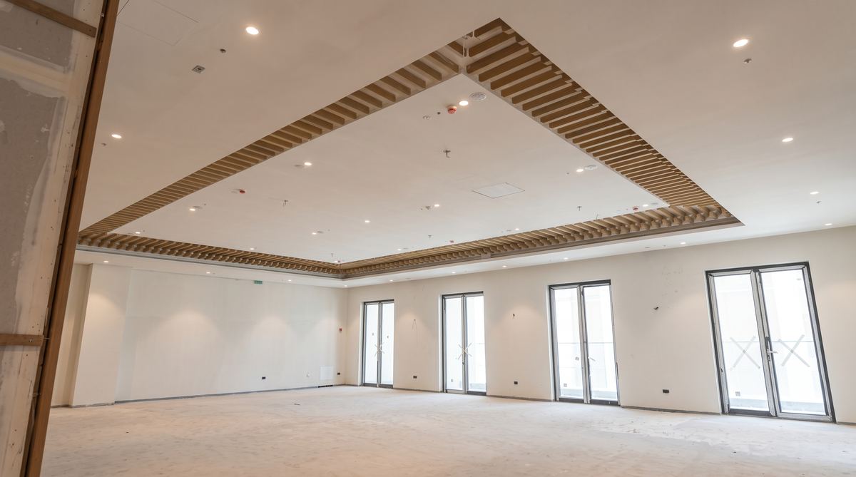 Timber feature ceiling